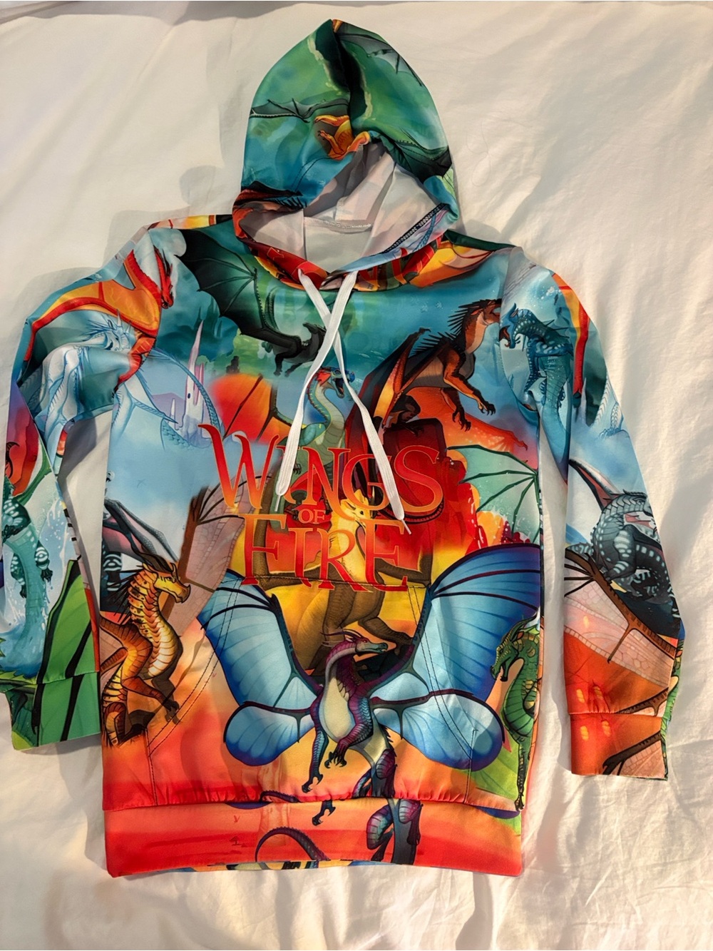 Multicolor 'Wings of Fire' Dragon Graphic Hoodie unisex